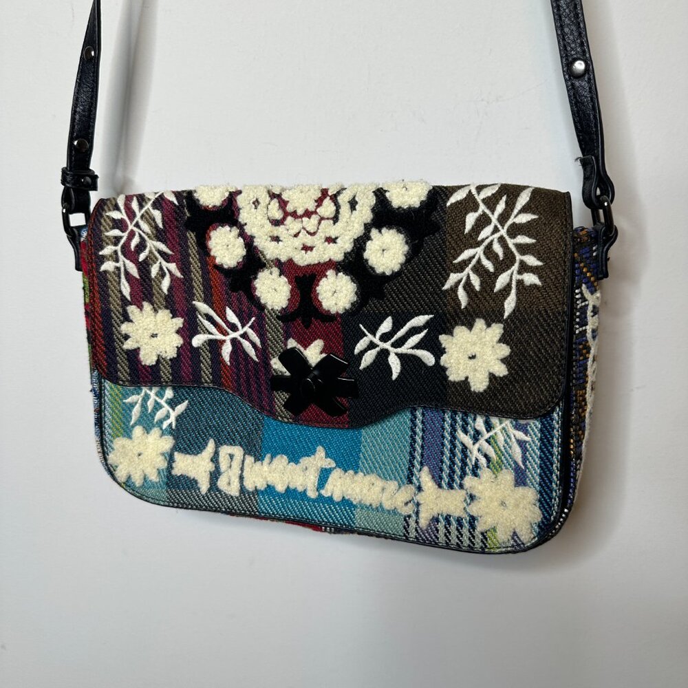 Desigual Multicolor Patchwork Textured Tartan Emb… - image 3